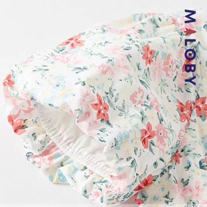 Robe fleurie manches courtes enfant fille- Floral