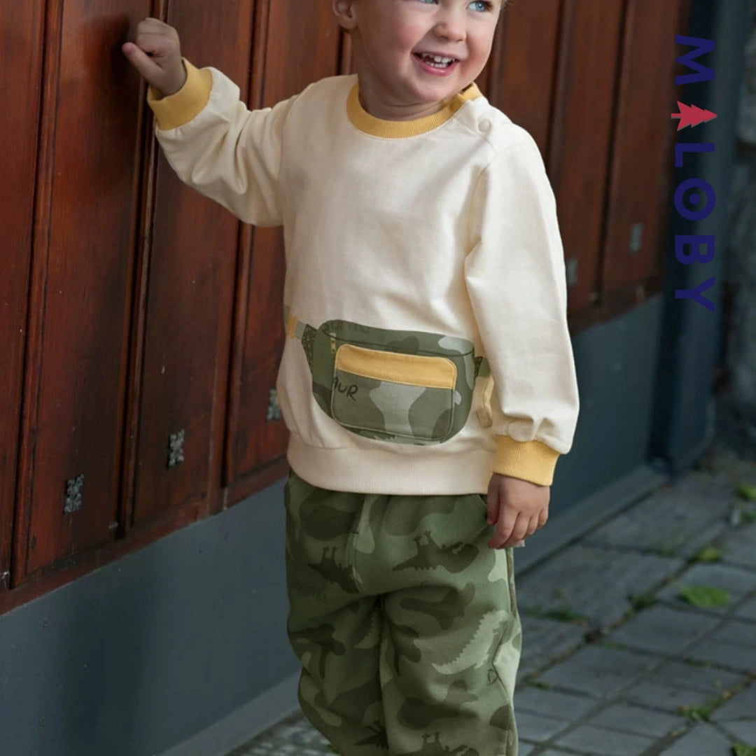 Ensemble 2 pièces sweat + Jogging enfant garçon- vert militaire -robes et ensembles pour filles, bébés et garcons - MALOBY