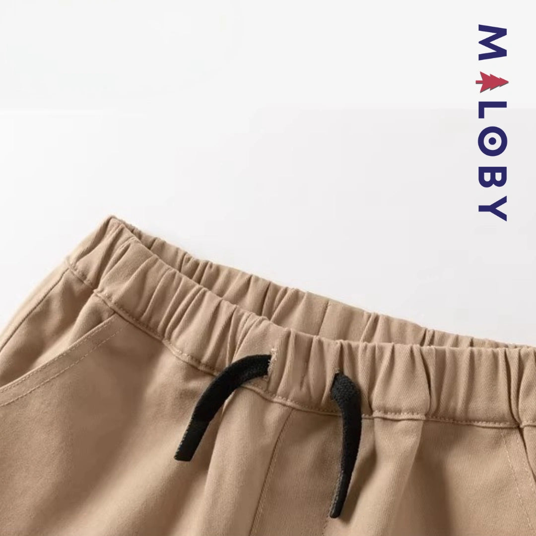 Pantalon jogging décontracté enfant garçon -Kaki -robes et ensembles pour filles, bébés et garcons - MALOBY