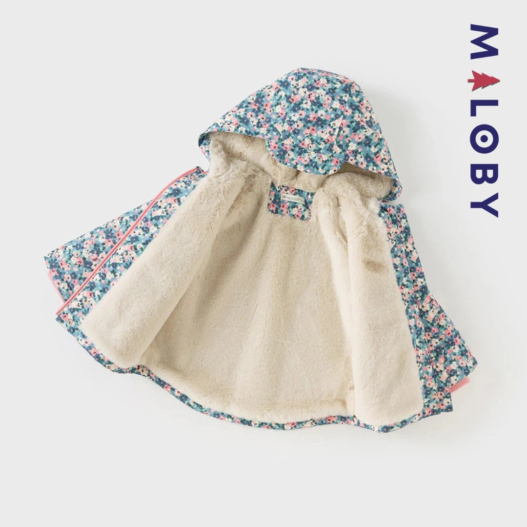 Parka imperméable doublée polaire enfant fille- Floral