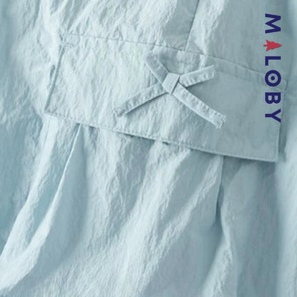 Pantalon jogging anti-moustiques pour enfant fille de taille moyenne et grande -Gris bleu