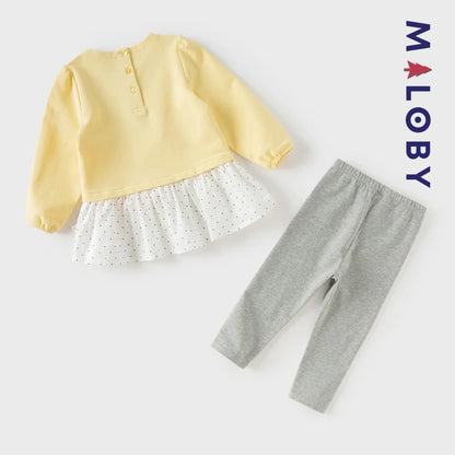 Ensemble tunique & legging enfant fille- Jaune