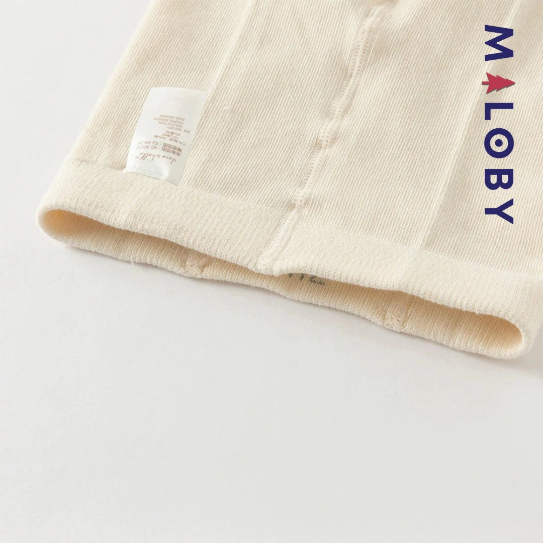 Collant Épais motif fleurette enfant fille- beige