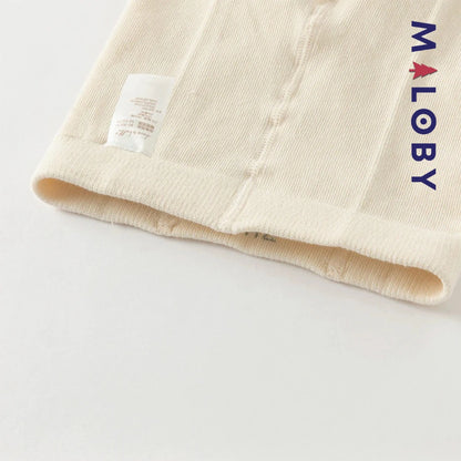 Collant Épais motif fleurette enfant fille- beige