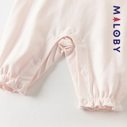 Ensemble 2 pièces combinaison+bonnet bébé fille-Rose