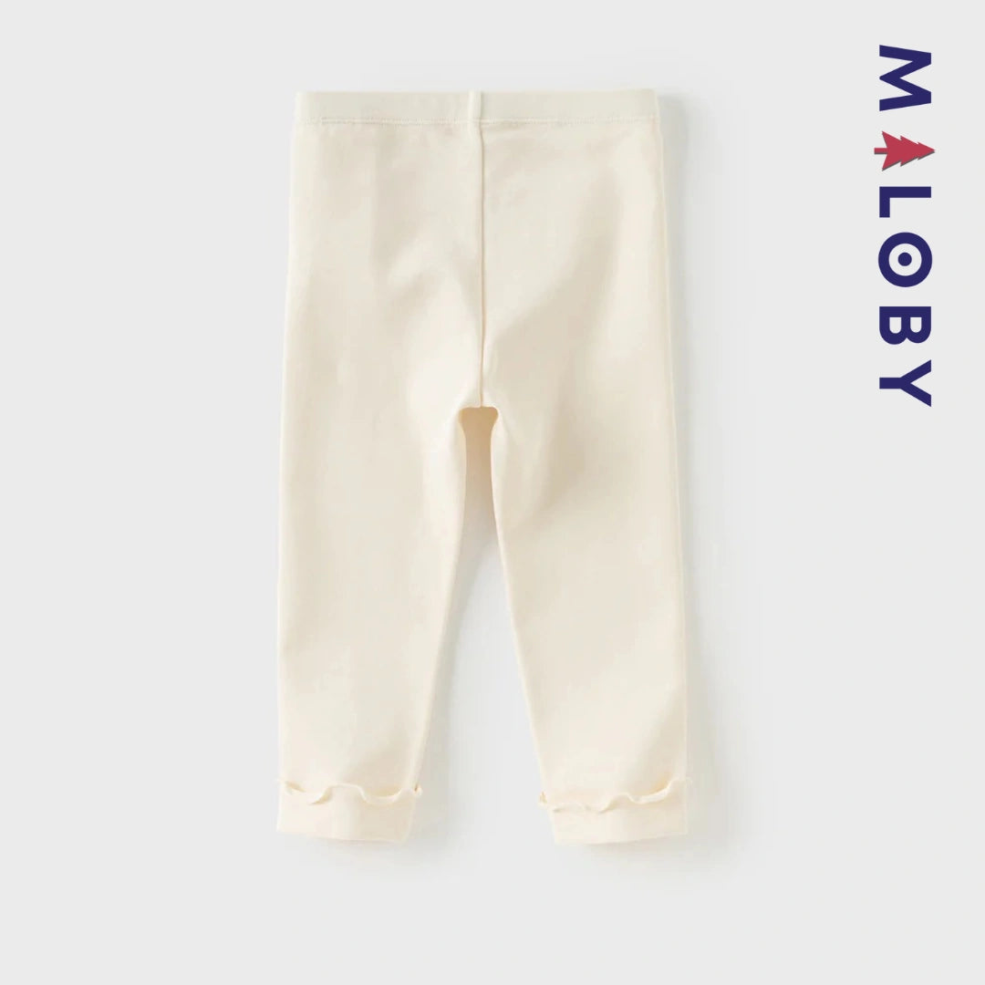 Legging à base brodée enfant fille - beige -robes et ensembles pour filles, bébés et garcons - MALOBY