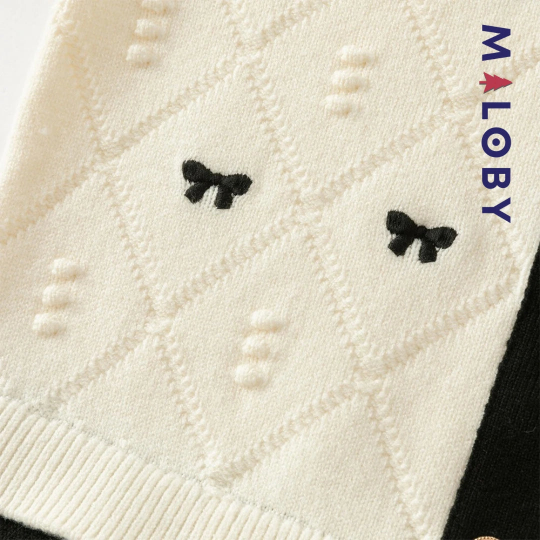 Robe cérémonie en maille enfant fille -Beige -robes et ensembles pour filles, bébés et garcons - MALOBY