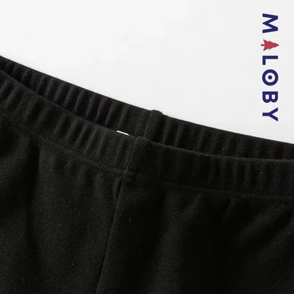 Leggings pantalon antibactérien et anti-acariens enfant fille -Noir
