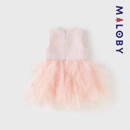 Ensemble cérémonie Robe veste enfant fille-Rose -robes et ensembles pour filles, bébés et garcons - MALOBY