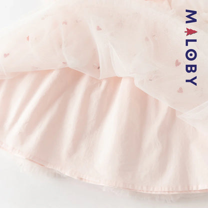 Ensemble Robe+sac pour cérémonie enfant fille- Rose
