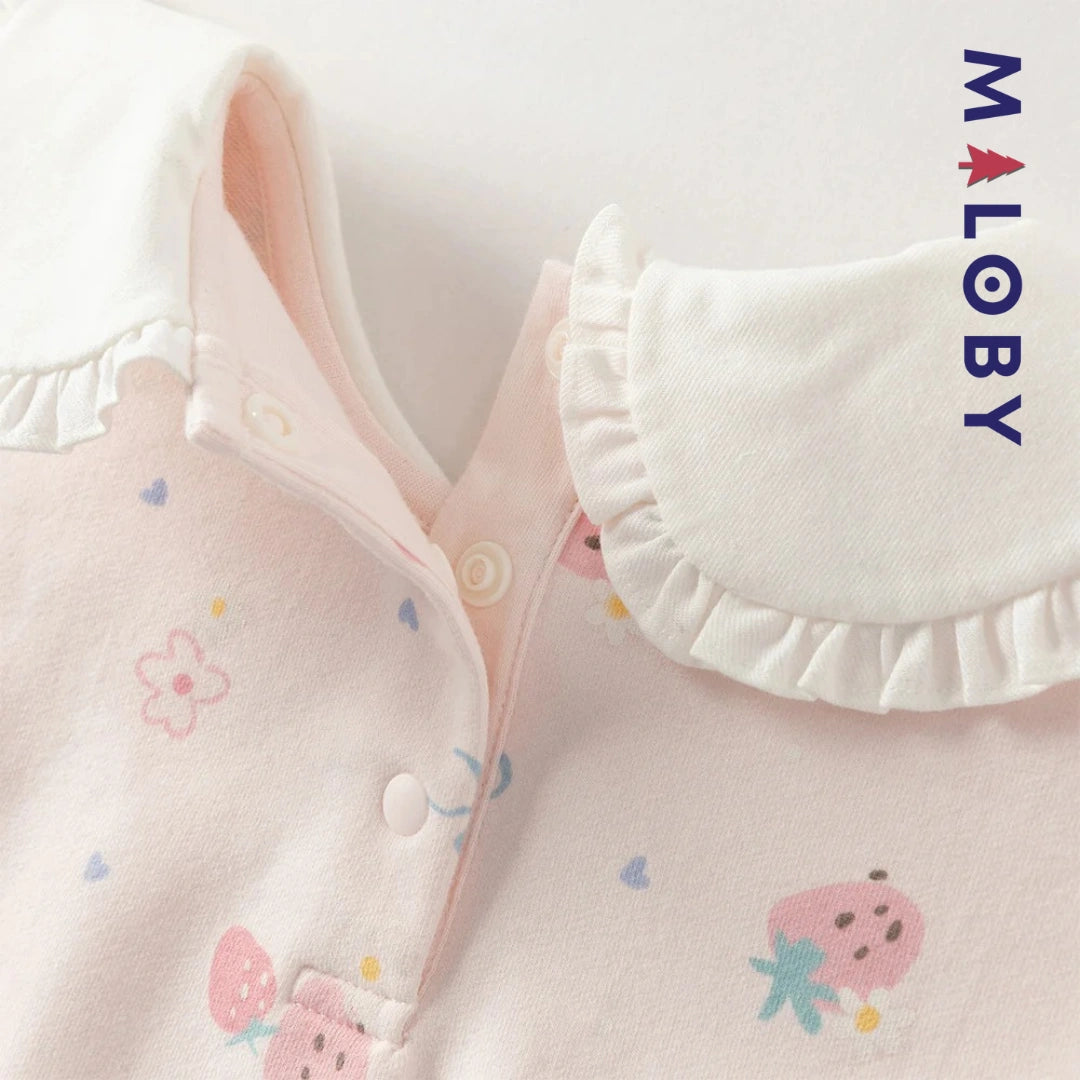 Ensemble 2 pièces sweat-shirt + pantalon enfant fille- Rose -robes et ensembles pour filles, bébés et garcons - MALOBY
