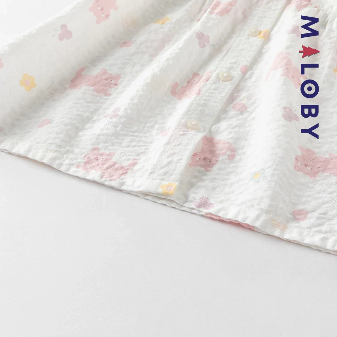 Ensemble Pyjama 2 pièces pour été enfant fille -Rose