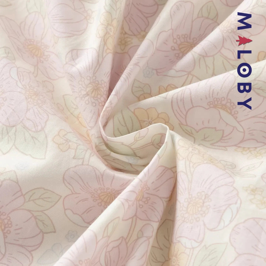 Robe longue motifs fleuris enfant fille -Floral -robes et ensembles pour filles, bébés et garcons - MALOBY