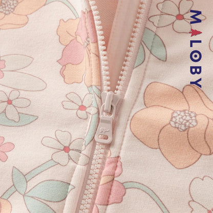 Ensemble jogging 2 pièces motifs fleuris- Rose