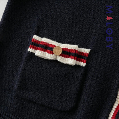 Ensemble jupe + Cardigan enfant fille- marine
