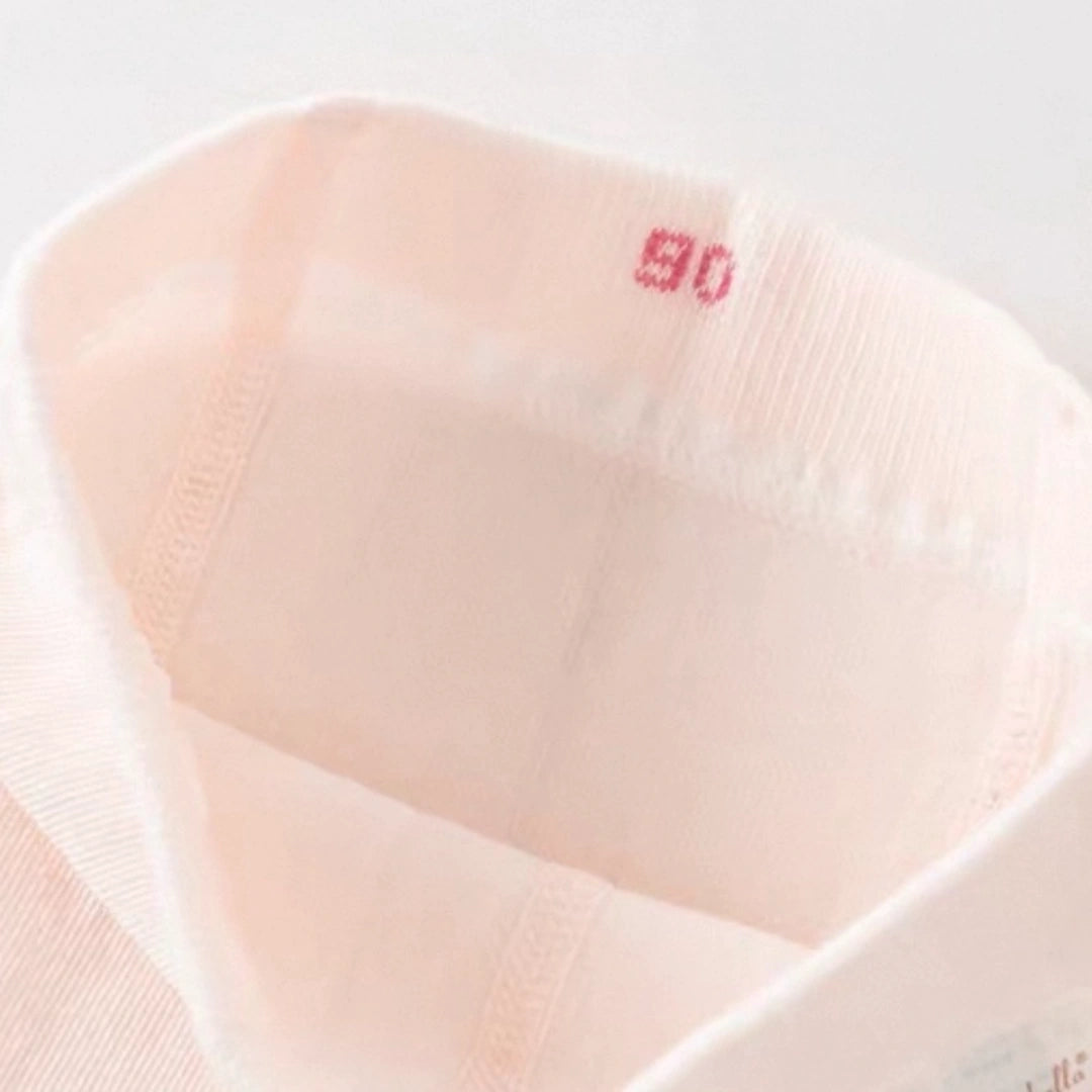 Collants fins motif papillon enfant fille blanc et rose, vêtement enfant maroc - MALOBY