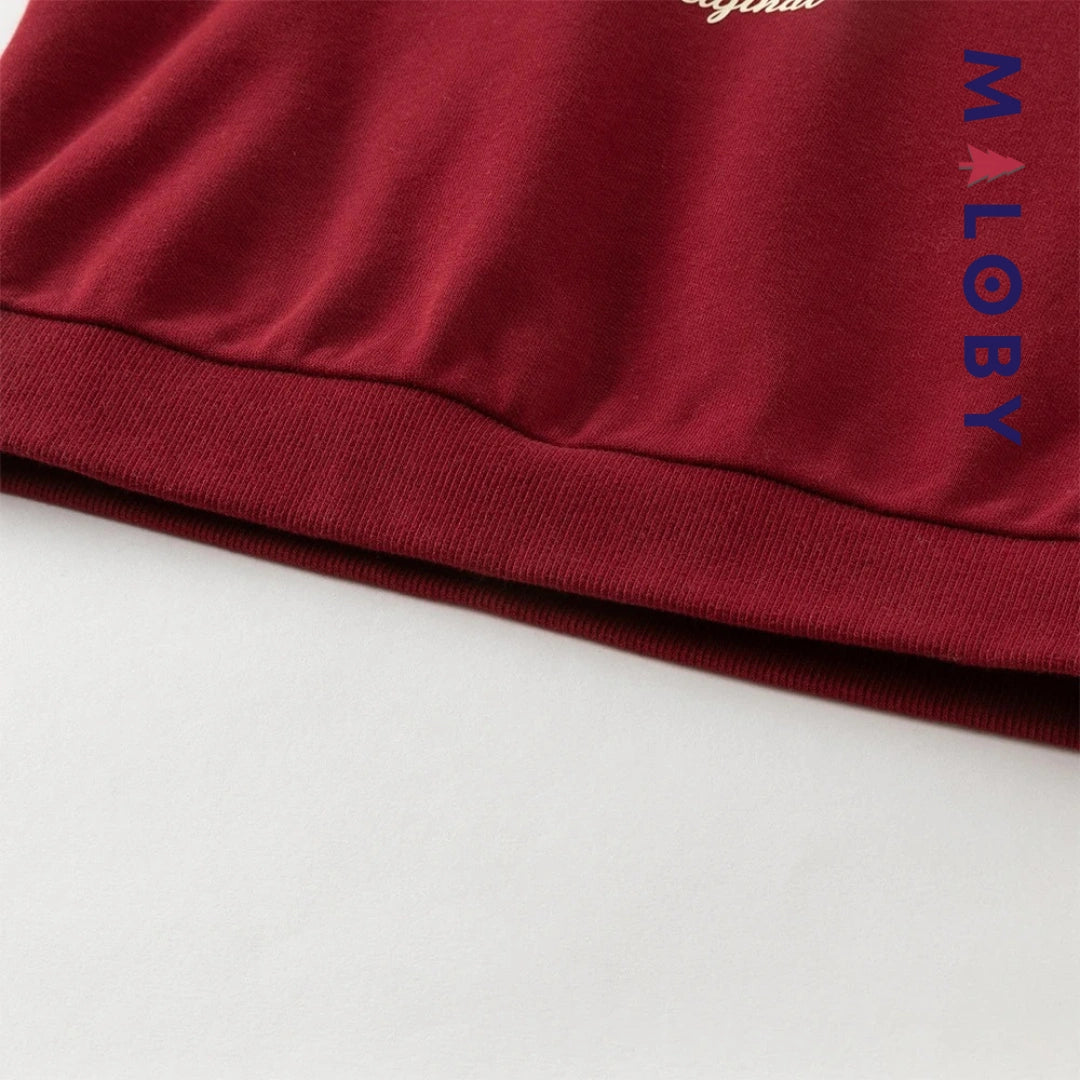 sweat col rond motif placé enfant garçon -Rouge -robes et ensembles pour filles, bébés et garcons - MALOBY