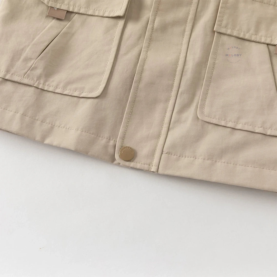 Veste à Capuche Coupe-Vent Casual enfant Garçon - beige