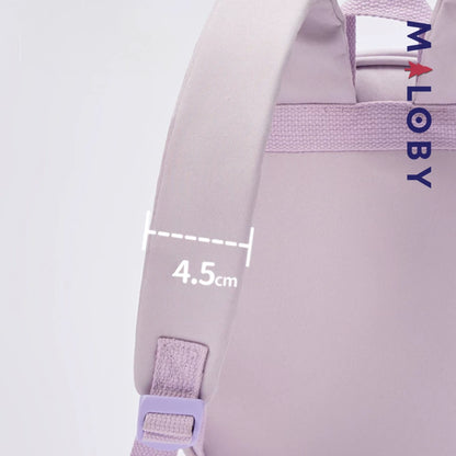 Sac à dos maternelle motif fantaisie enfant fille et garçon - violet/noir