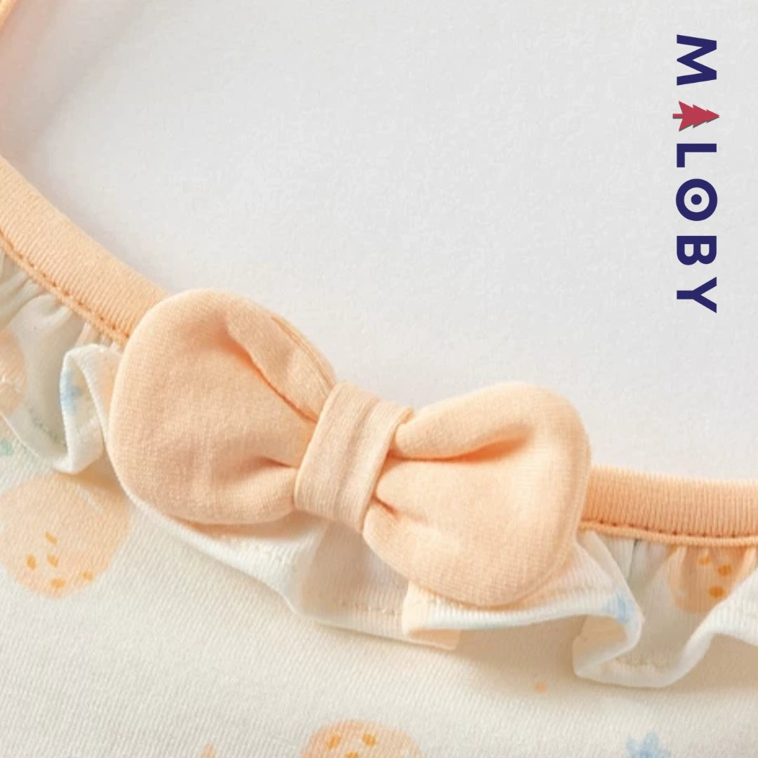 Débardeurs doux d'été enfant fille -Orange/Bleu ciel