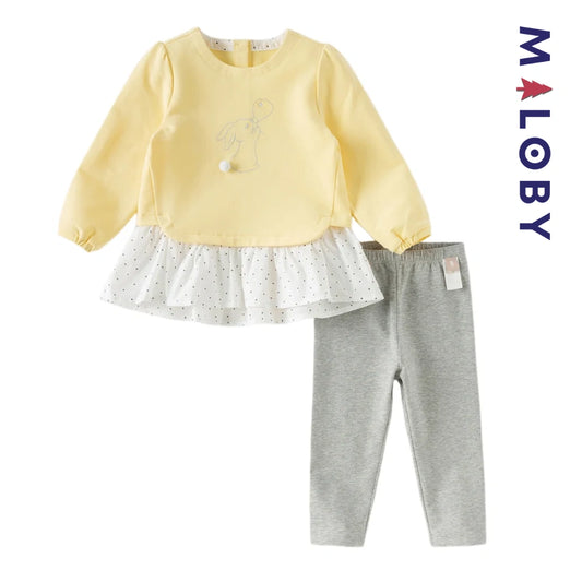 Ensemble tunique & legging enfant fille- Jaune