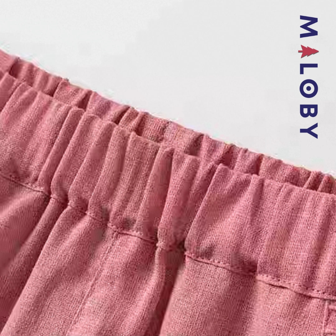 Ensemble  d'été Tunique+Short enfant fille -Carreaux