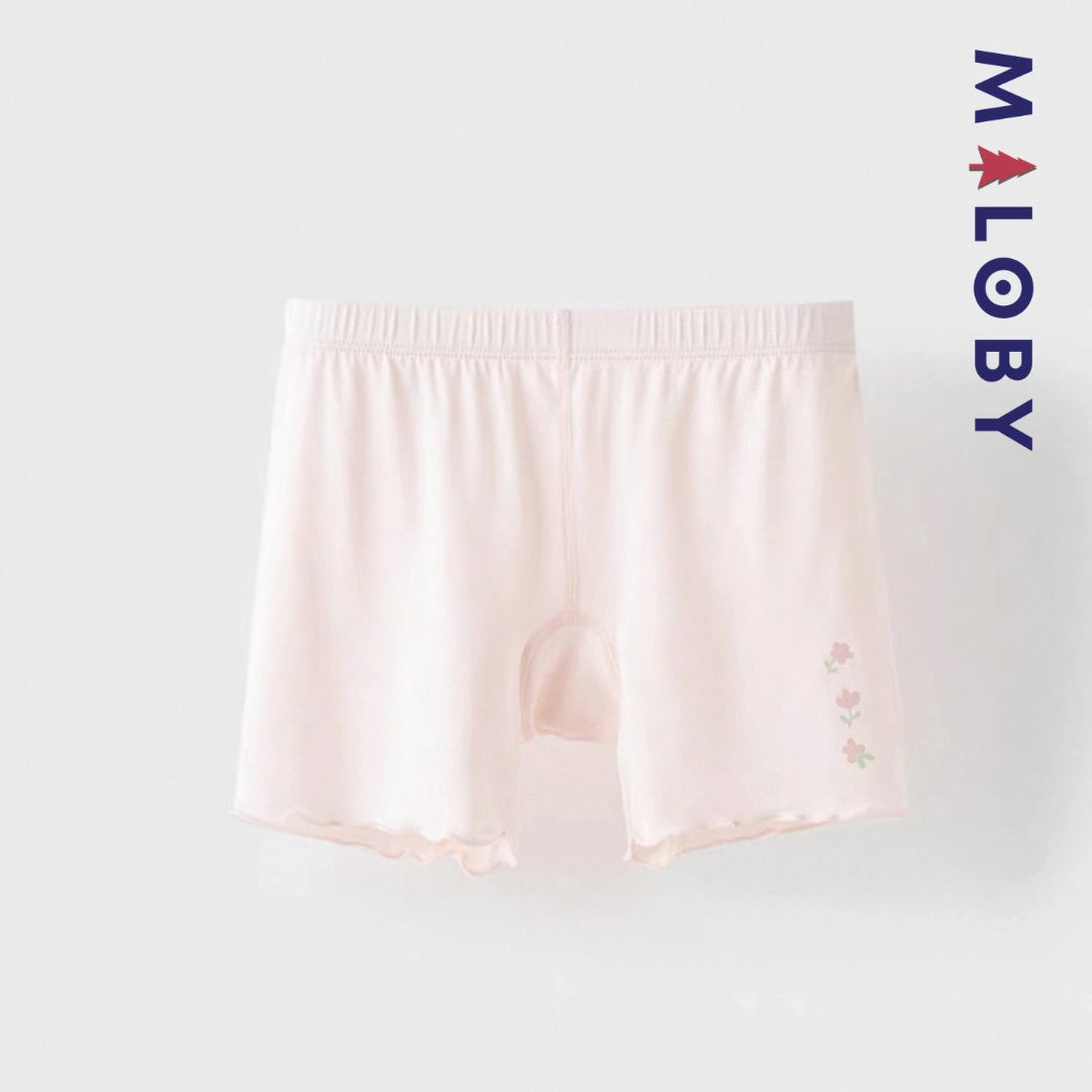 Leggings-short antibactériens enfant fille -Beige/Rose