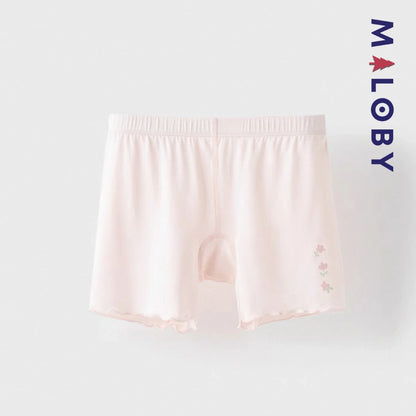 Leggings-short antibactériens enfant fille -Beige/Rose