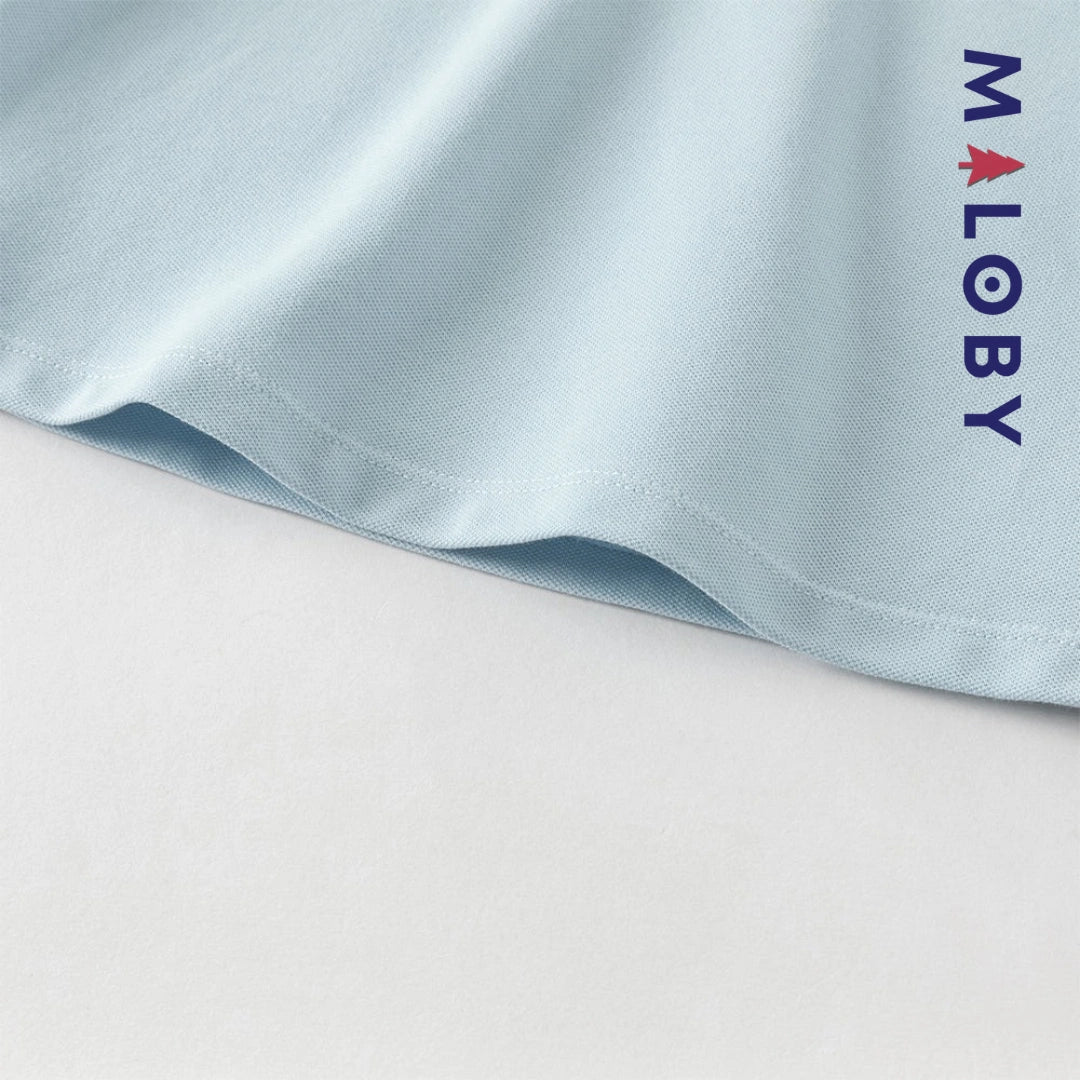 Polo manches longues enfants garçon -Bleu ciel -robes et ensembles pour filles, bébés et garcons - MALOBY