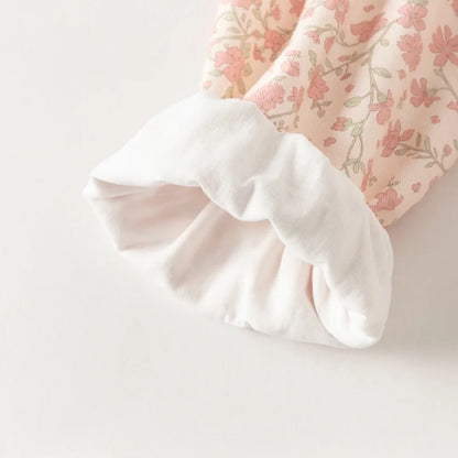 Ensemble Blouse Fleurie et Pantalon Évasé à Volants enfant fille –imprimé fleurs