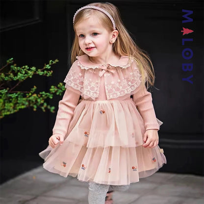Robe cérémonie style anglais enfant fille -rose