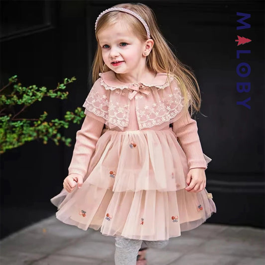 Robe cérémonie style anglais enfant fille -rose