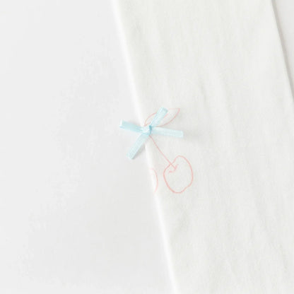 Collant en pointelle motif fleur enfant fille -Beige