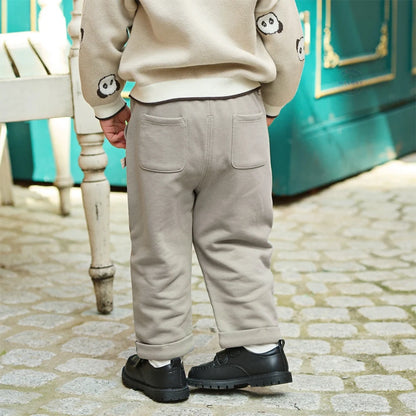 Pantalon cargo poches plaquées enfant garçon gris, vêtement enfant maroc - MALOBY