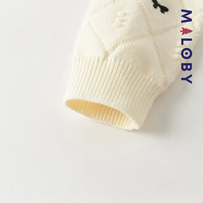 Robe cérémonie en maille enfant fille -Beige -robes et ensembles pour filles, bébés et garcons - MALOBY