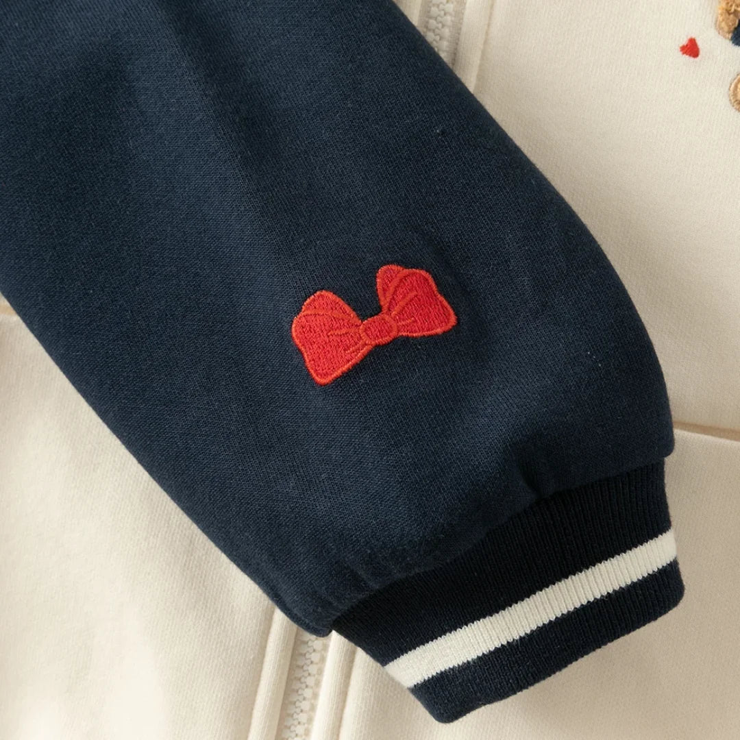 Ensemble Style Marin – Veste Zippée et Jupe Plissée enfant fille -Marine