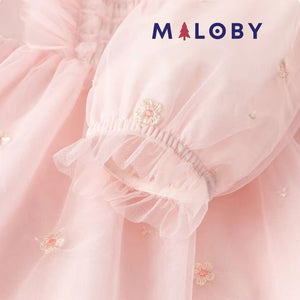 Robe de princesse à volants - rose pâle -robes et ensembles pour filles, bébés et garcons - MALOBY