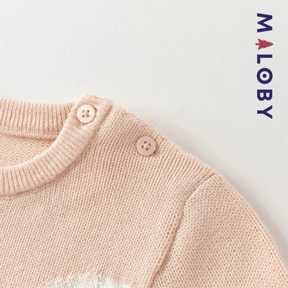 Robe bi-matière motif cœur enfant fille -Rose -robes et ensembles pour filles, bébés et garcons - MALOBY