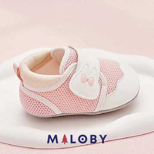 Chaussons souples Bébé Fille- Rose -robes et ensembles pour filles, bébés et garcons - MALOBY