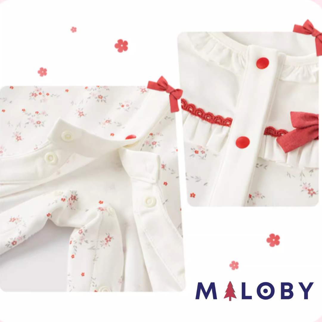 Dors bien imprimé fleuri - Bébé fille -robes et ensembles pour filles, bébés et garcons - MALOBY