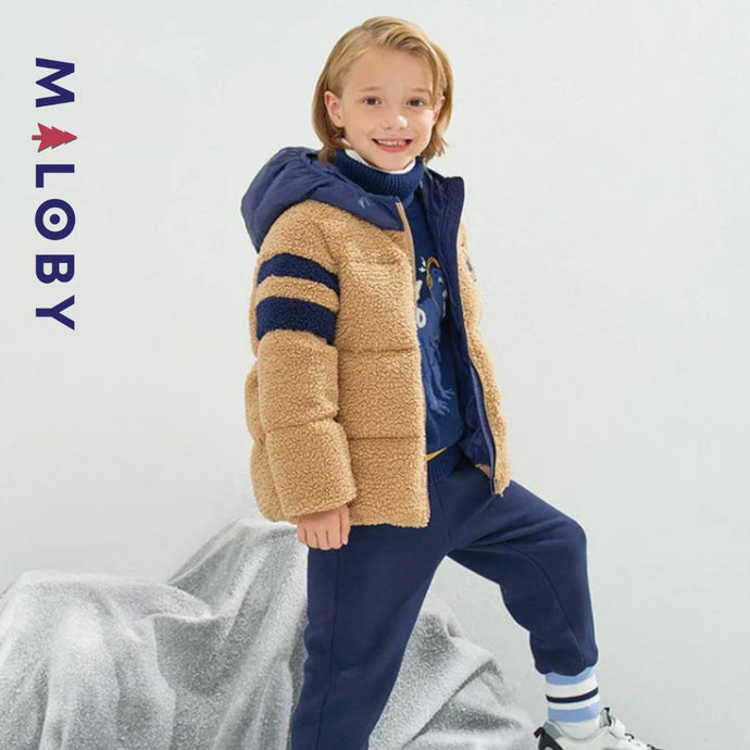 Doudoune à capuche garçon sherpa -robes et ensembles pour filles, bébés et garcons - MALOBY