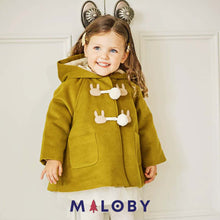 Charger l&#39;image dans la galerie, Duffle-coat à capuche en laine - Fille -robes et ensembles pour filles, bébés et garcons - MALOBY
