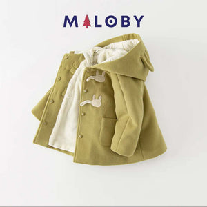 Duffle-coat à capuche en laine - Fille -robes et ensembles pour filles, bébés et garcons - MALOBY