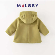 Charger l&#39;image dans la galerie, Duffle-coat à capuche en laine - Fille -robes et ensembles pour filles, bébés et garcons - MALOBY
