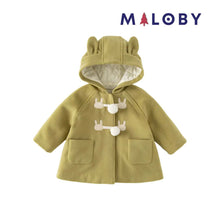 Charger l&#39;image dans la galerie, Duffle-coat à capuche en laine - Fille -robes et ensembles pour filles, bébés et garcons - MALOBY
