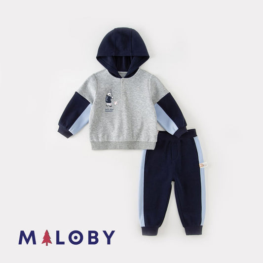 Ensemble Jogging 2 pièces Bicolore- Garçon -robes et ensembles pour filles, bébés et garcons - MALOBY