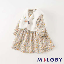 Charger l&#39;image dans la galerie, Ensemble Robe et Gilet pour hiver- Fille -robes et ensembles pour filles, bébés et garcons - MALOBY
