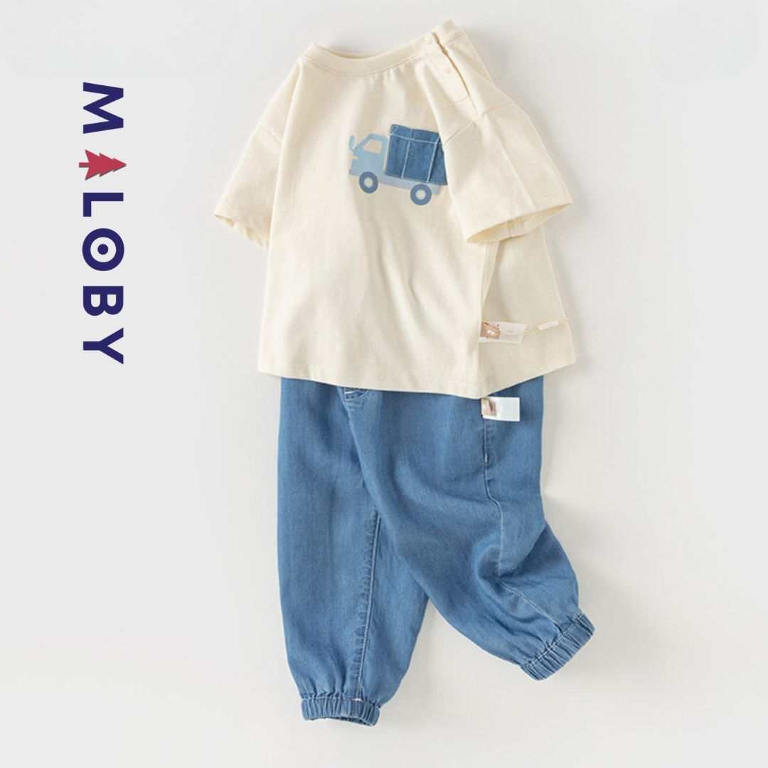 Ensemble T-Shirt + pantalon en denim - Garçon -robes et ensembles pour filles, bébés et garcons - MALOBY