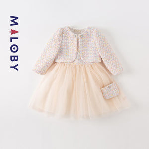 Ensemble fête Robe+veste+sac -Fille -robes et ensembles pour filles, bébés et garcons - MALOBY