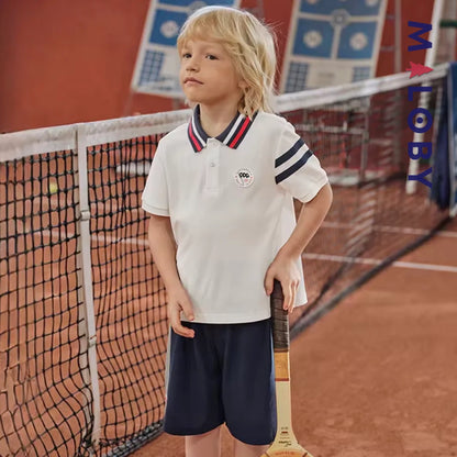 Ensemble sport 2 pièces Polo+Short enfant garçon- Beige